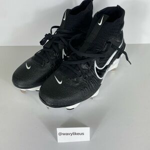 NIKE Alpha Huarache NXT Black White Baseball Cleats Men’s Size 8 [DJ6517-001]